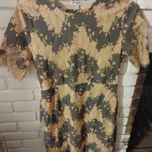 Dressy Lace Zig Zag Dress